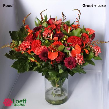 Boeket Rood - Groot + Luxe
