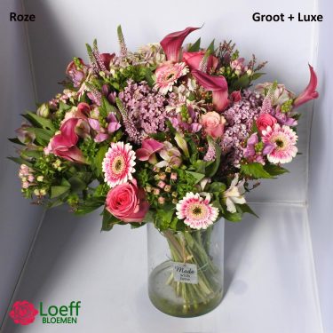 Boeket Roze - Groot + Luxe